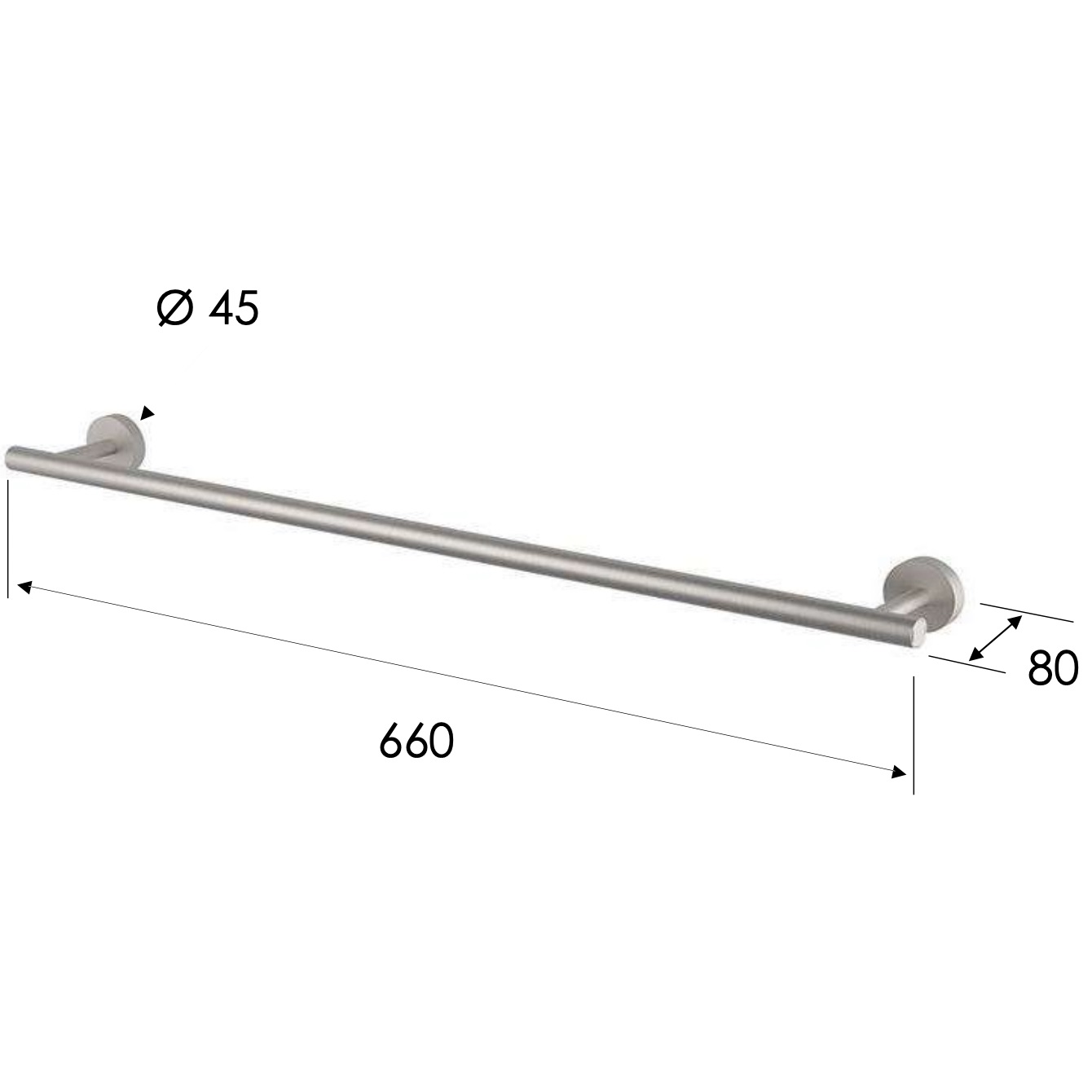 Полотенцедержатель Remer Inox SSXI302 (сталь), 60 см