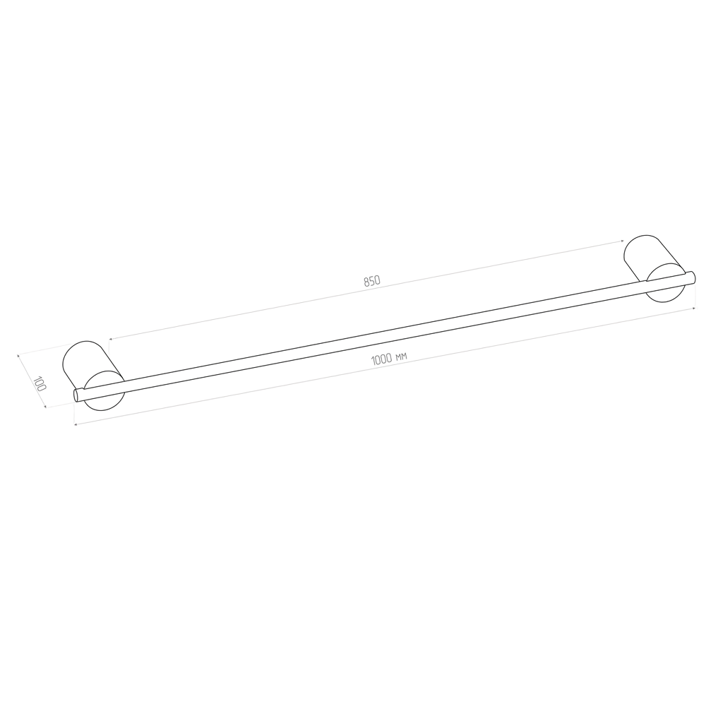 Полотенцедержатель Tezza Art 100 см (серый)