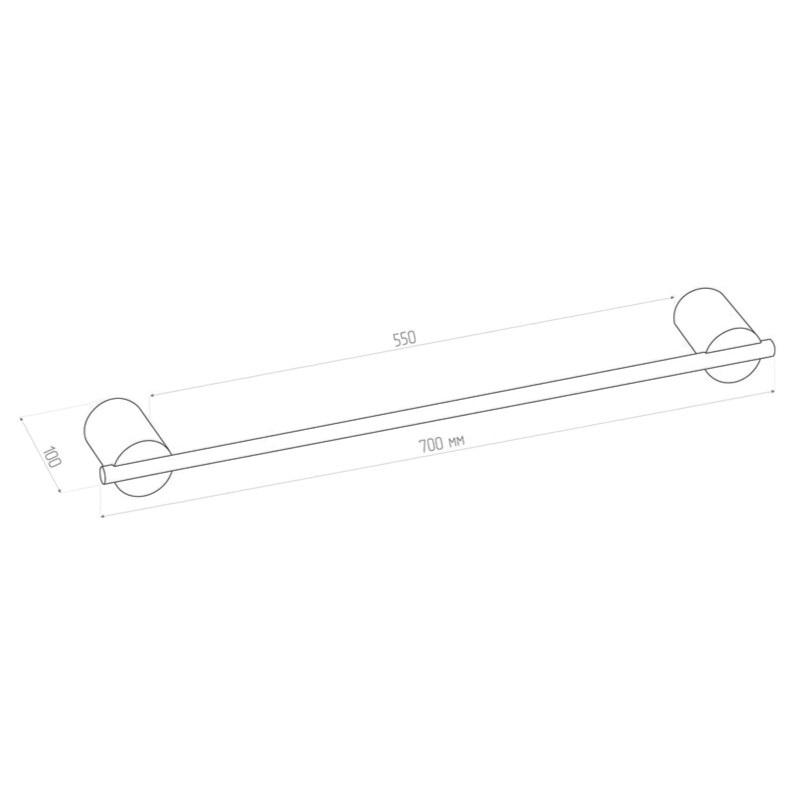 Полотенцедержатель Tezza Art 70 см (белый)