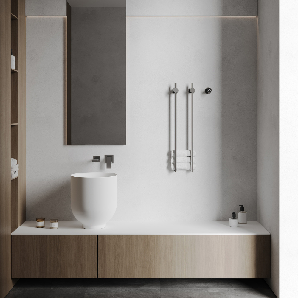 Полотенцесушитель электрический Abber Charme AH4002 34.5x80 (хром)