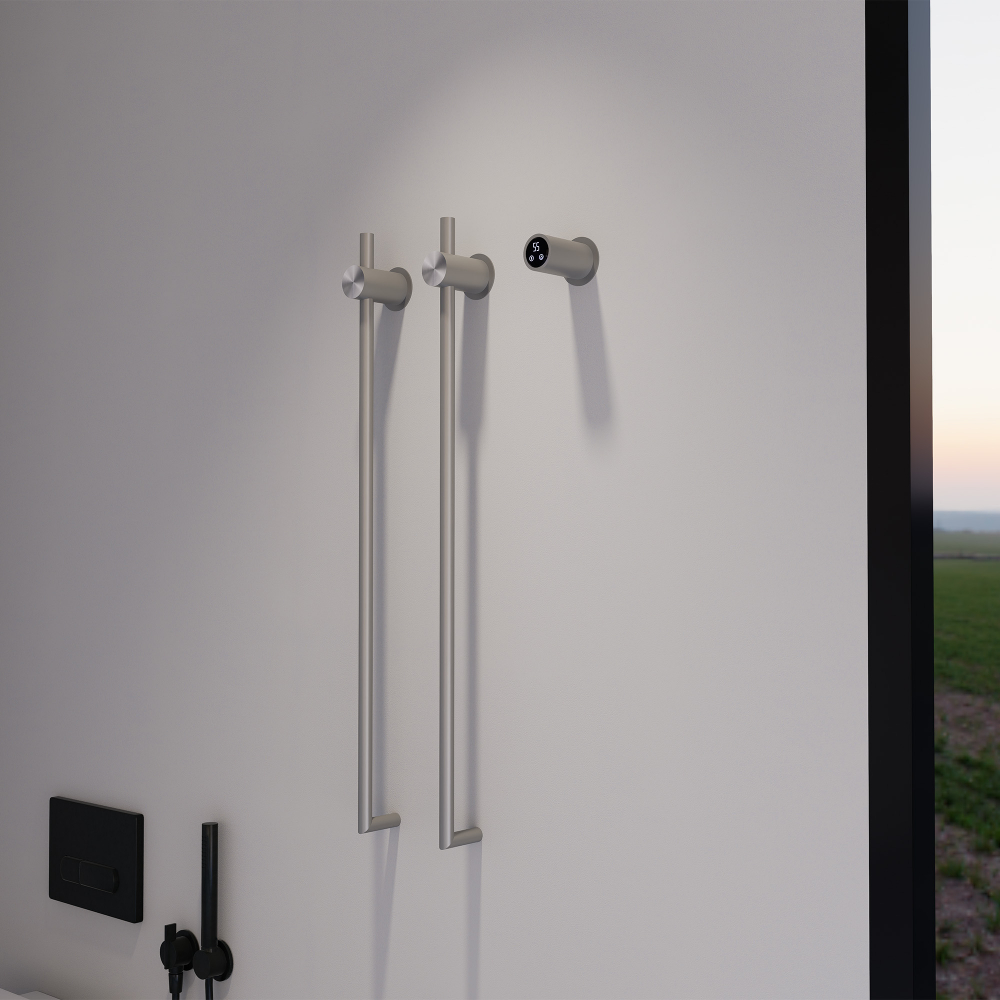 Полотенцесушитель электрический Abber Charme AH4002BST 34.5x80 (сталь брашированная)