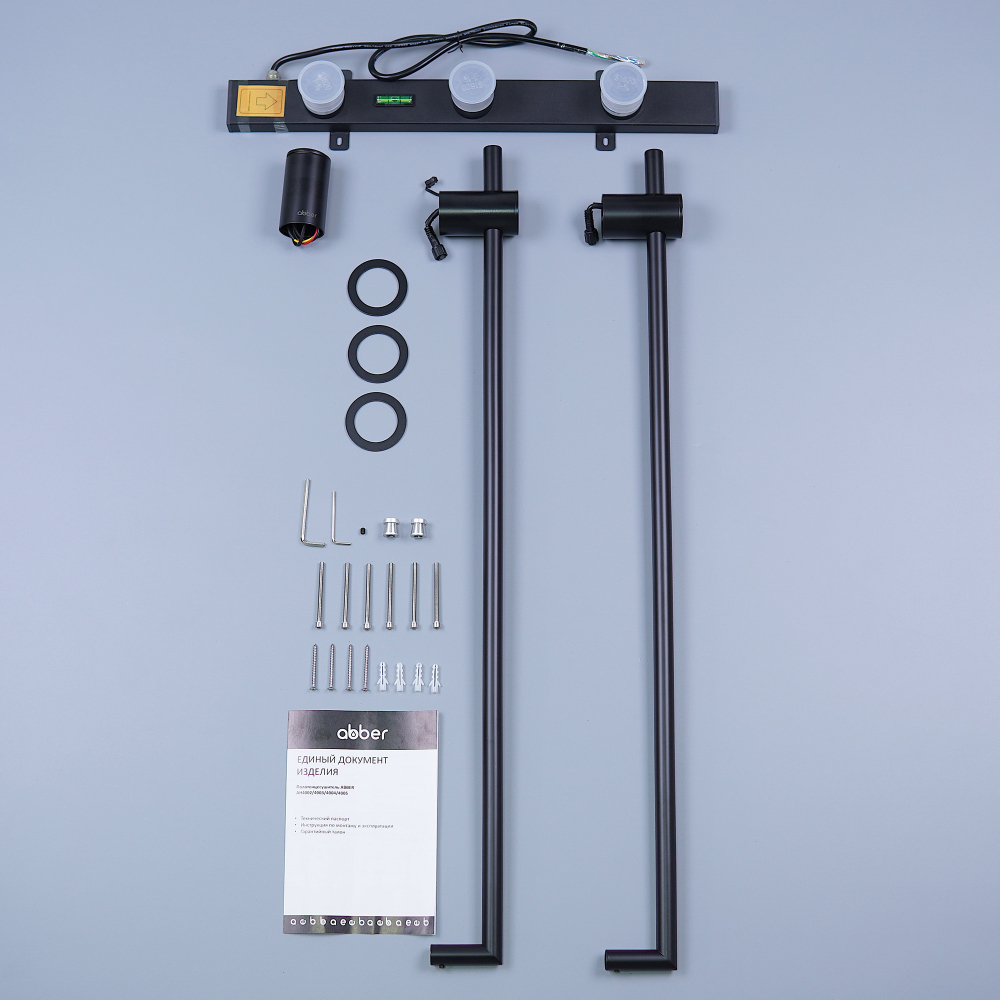 Полотенцесушитель электрический Abber Charme AH4002MB 34.5x80 (черный матовый)