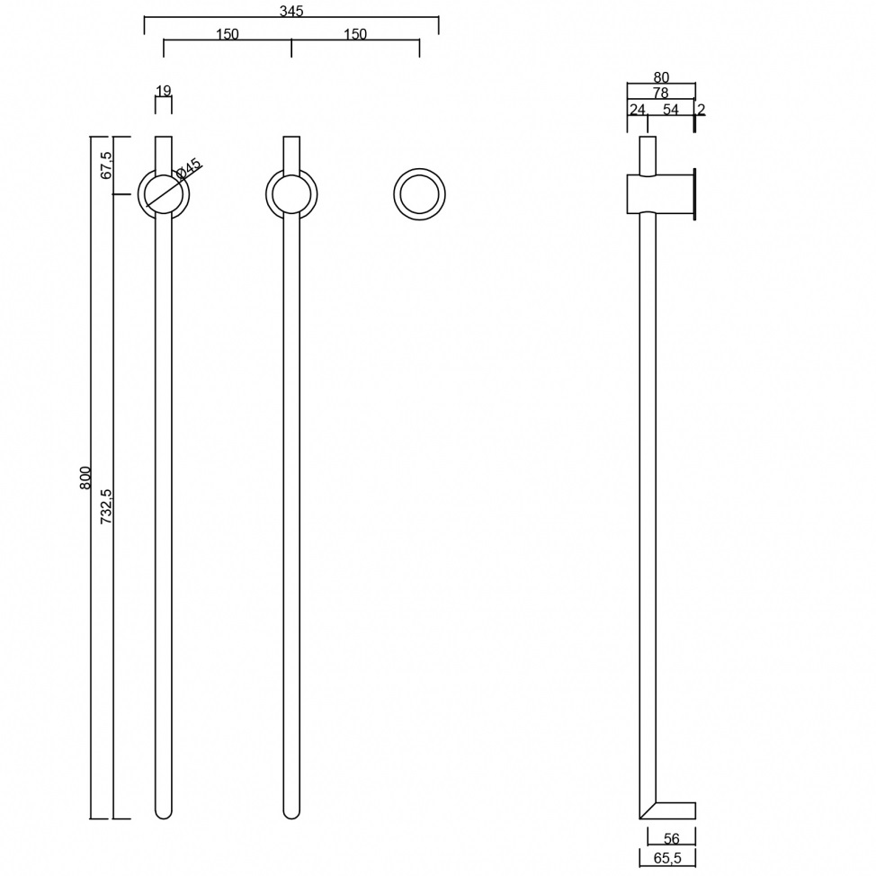 Полотенцесушитель электрический Abber Charme AH4002MW 34.5x80 (белый матовый)