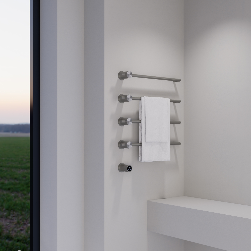 Полотенцесушитель электрический Abber Charme AH4004BST 52x64.5 (сталь брашированная)