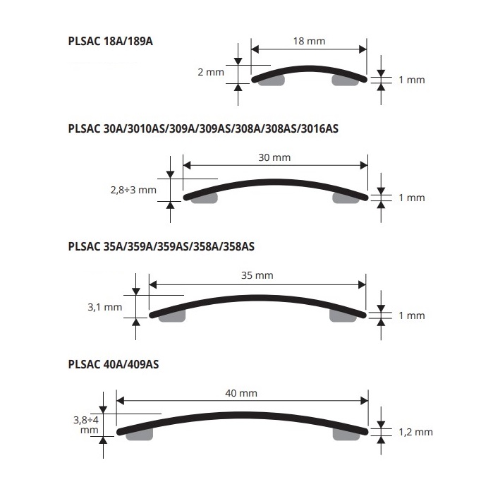 Порог Progress Profiles Prosol PLSAC 3016AS 1.66 м. (сталь), самоклеящийся