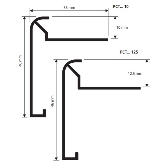 Профиль для кухонных столешниц Progress Profiles Protop PCTAA 125 2.7 м.  (серебро), матовый