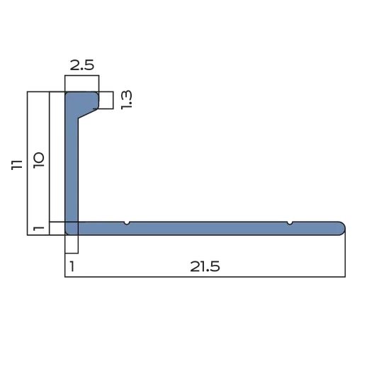 Профиль L-образный алюминий 10 мм Neexy PV02-06 (бронза матовая), 2.7 м.