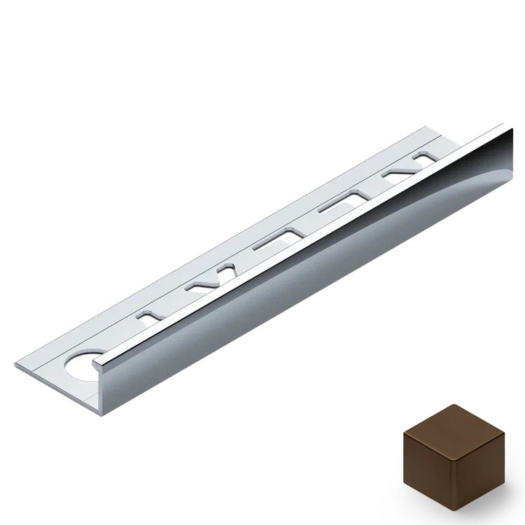 Профиль L-образный алюминий 10 мм Neexy PV02-10 (коричневый матовый), 2.7 м.