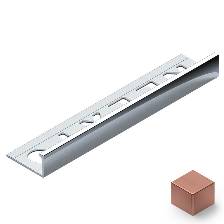 Профиль L-образный алюминий 10 мм Neexy PV02-14 (розовый матовый), 2.7 м.