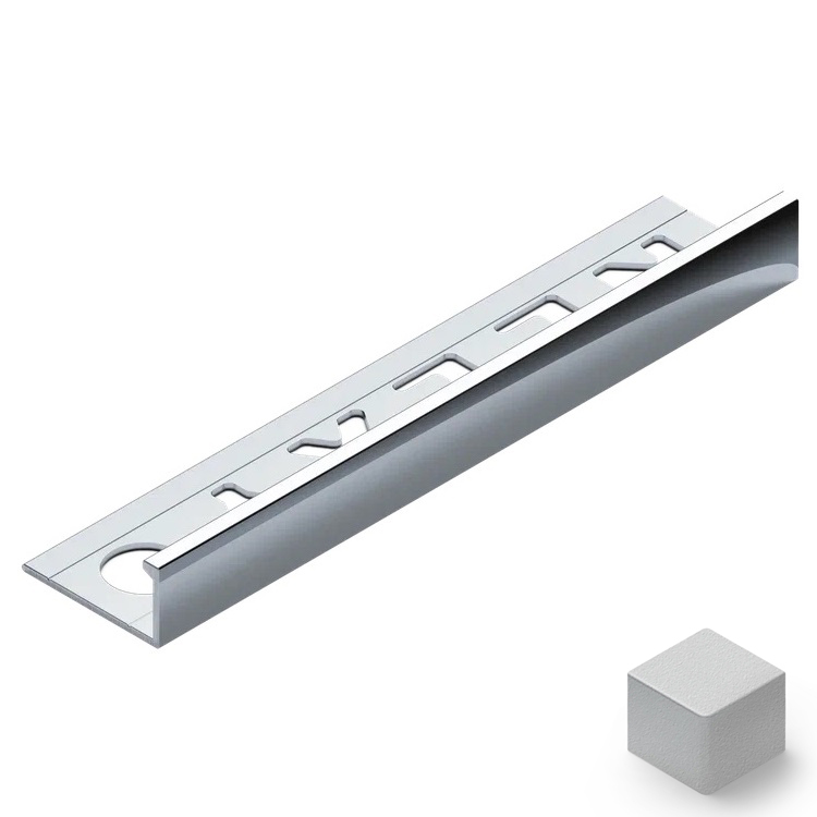 Профиль L-образный алюминий 10 мм Neexy PV02-41 (муар белый), 2.7 м.