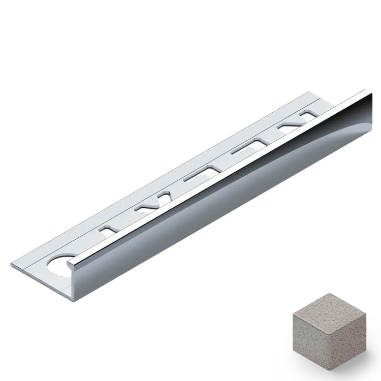 Профиль L-образный алюминий 10 мм Neexy PV02-43 (муар бежевый), 2.7 м.