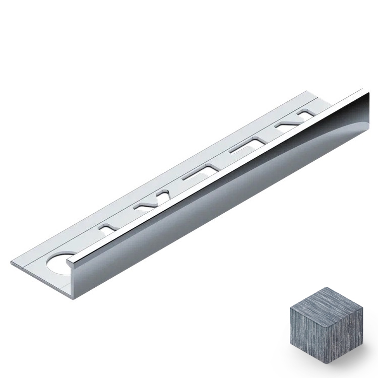 Профиль L-образный алюминий 12.5 мм Neexy PV03-45 (серебро блестящее браш), 2.7 м.