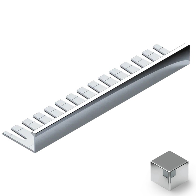 Профиль L-образный гибкий алюминий 10 мм Neexy PV05-03 (серебро блестящее), 2.7 м.