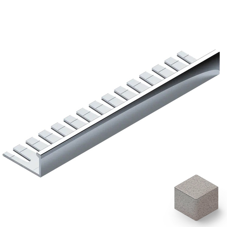 Профиль L-образный гибкий алюминий 12.5 мм Neexy PV06-43 (муар бежевый), 2.7 м.