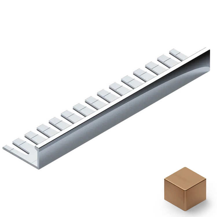 Профиль L-образный гибкий алюминий 8 мм Neexy PV04-06 (бронза матовая), 2.7 м.