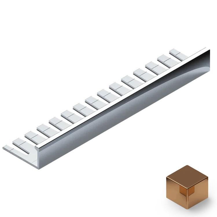 Профиль L-образный гибкий алюминий 8 мм Neexy PV04-07 (бронза блестящая), 2.7 м.