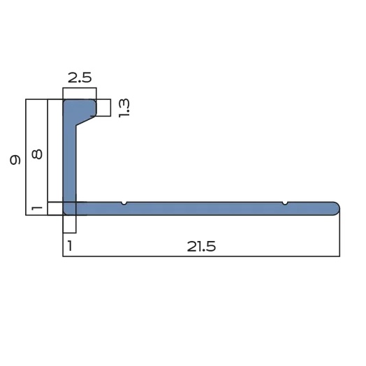 Профиль L-образный гибкий алюминий 8 мм Neexy PV04-07 (бронза блестящая), 2.7 м.