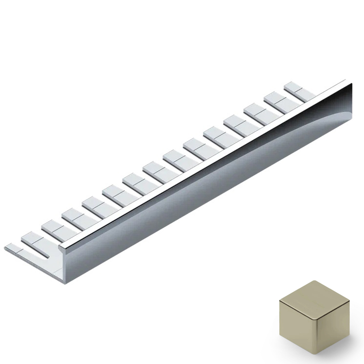 Профиль L-образный гибкий алюминий 8 мм Neexy PV04-16 (титан матовый), 2.7 м.