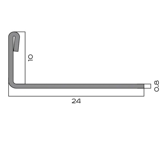 Профиль L-образный нерж. сталь 10 мм Neexy PVS93-01 (нерж. сталь браш), 2.7 м.