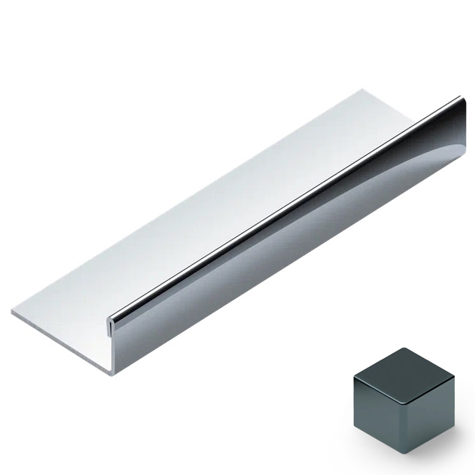 Профиль L-образный нерж. сталь 10 мм Neexy PVS93-21 (нерж. сталь антрацит зеркальный), 2.7 м.