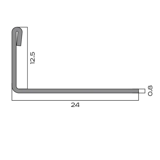 Профиль L-образный нерж. сталь 12.5 мм Neexy PVS94-19 (нерж. сталь черный зеркальный), 2.7 м.