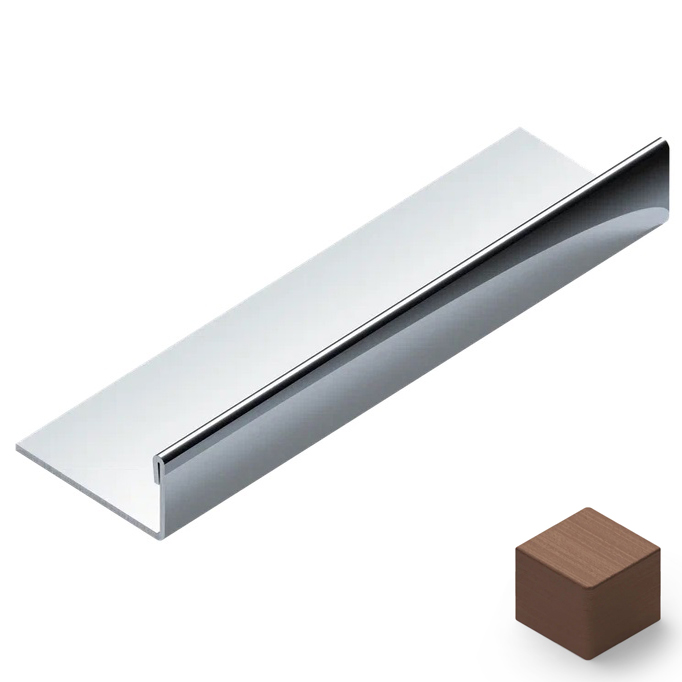 Профиль L-образный нерж. сталь 8 мм Neexy PVS92-06 (нерж. сталь антик браш), 2.7 м.