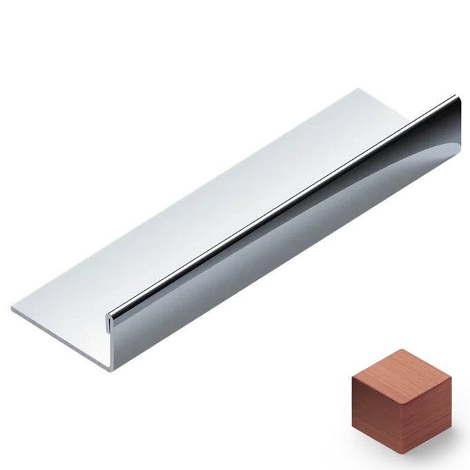 Профиль L-образный нерж. сталь 8 мм Neexy PVS92-14 (нерж. сталь розовый браш), 2.7 м.