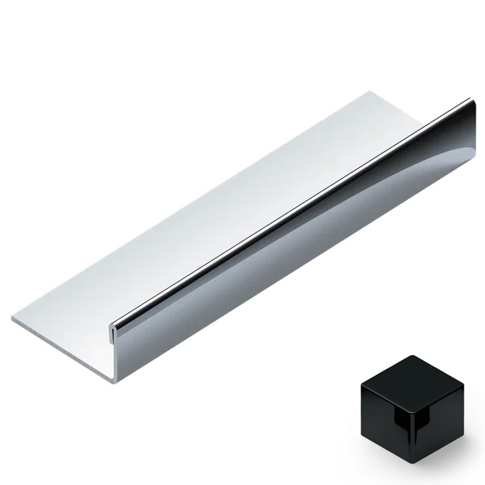 Профиль L-образный нерж. сталь 8 мм Neexy PVS92-19 (нерж. сталь черный зеркальный), 2.7 м.