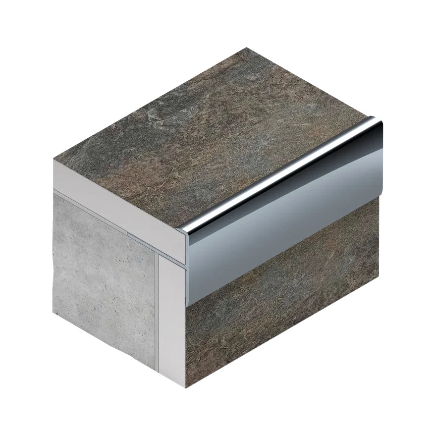 Профиль лестничный F-образный алюминий 10 мм Neexy PV53-06 (бронза матовая), 2.7 м.