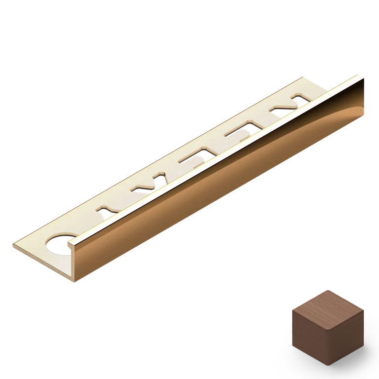 Профиль L-образный латунь 12.5 мм Neexy PVL03-04 (антик бронза светлая), 2.7 м.