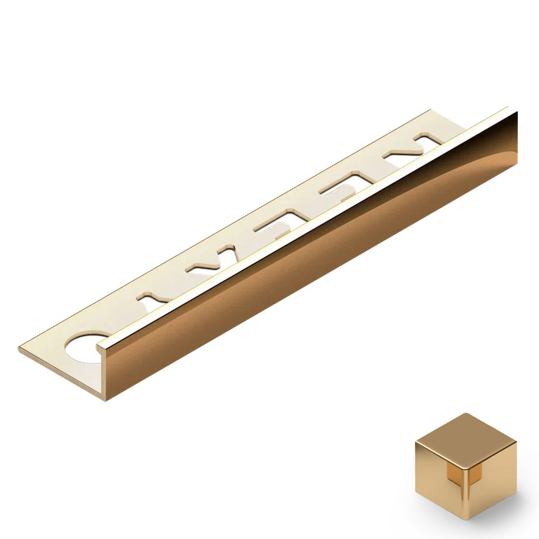 Профиль L-образный латунь 8 мм Neexy PVL01-01  (латунь полированная), 2.7 м.