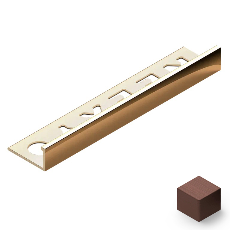 Профиль L-образный латунь 8 мм Neexy PVL01-05 (антик медь светлая), 2.7 м.