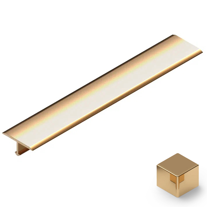 Профиль Т-образный плоский латунь 13 мм Neexy PVL34-01 (латунь полированная), 2.7 м.