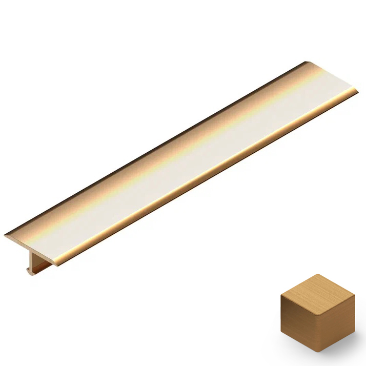 Профиль Т-образный плоский латунь 25 мм Neexy PVL38-03 (латунь брашированная), 2.7 м.