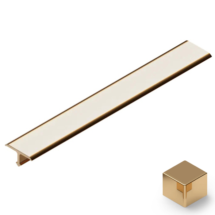 Профиль Т-образный полукруглый латунь 20 мм Neexy PVL37-01 (латунь полированная), 2.7 м.