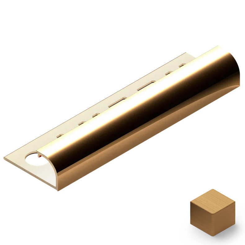 Профиль внешний латунь 12 мм Neexy PVL18-03 (латунь брашированная), 2.7 м.