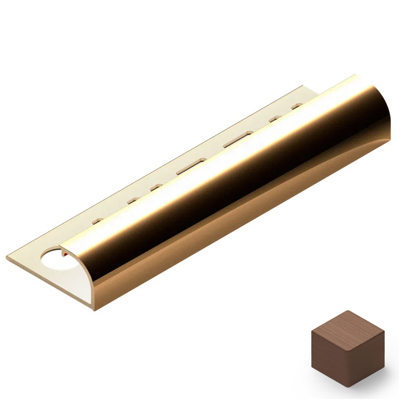 Профиль внешний латунь 12 мм Neexy PVL18-04 (антик бронза светлая), 2.7 м.