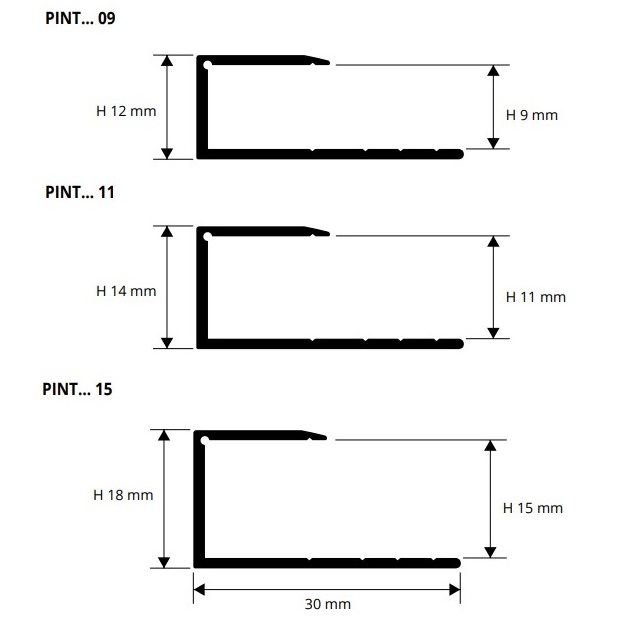 Профиль окантовочный Progress Profiles Terminal PINT05W 09 (светлый дуб), ламинированный