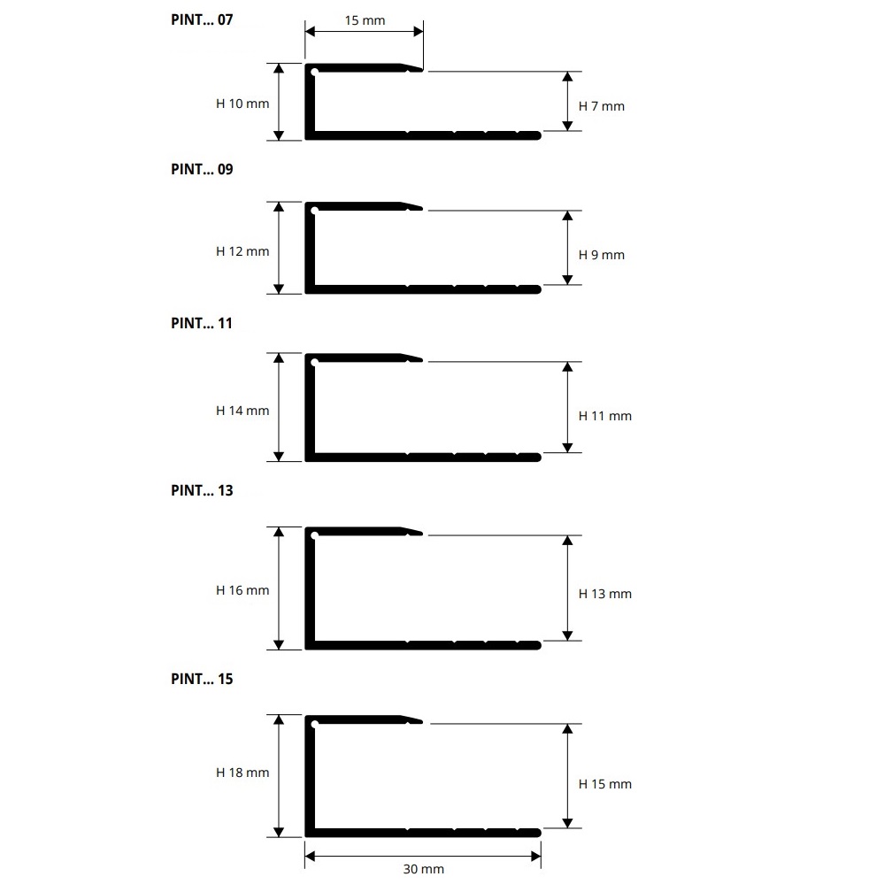 Профиль окантовочный Progress Profiles Terminal PINTAA 13 2.7 м. (серебро), матовый