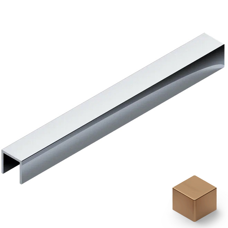 Профиль П-образный алюминий 10x10 мм Neexy PV83-06 (бронза матовая), 2.7 м.