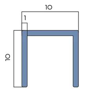 Профиль П-образный алюминий 10x10 мм Neexy PV83-15 (розовый блестящий), 2.7 м.