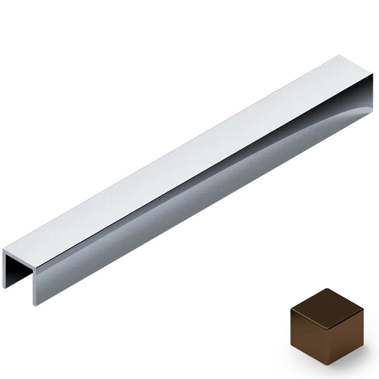 Профиль П-образный алюминий 10x10 мм Neexy PV83-48 (темная бронза блестящая), 2.7 м.