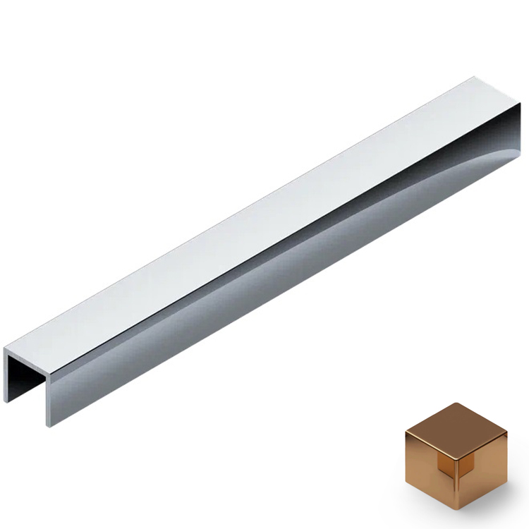 Профиль П-образный алюминий 15x10 мм Neexy PV84-07 (бронза блестящая), 2.7 м.