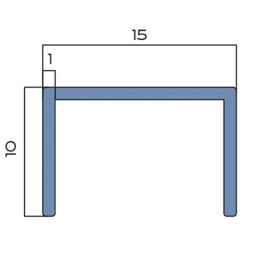 Профиль П-образный алюминий 15x10 мм Neexy PV84-14 (розовый матовый), 2.7 м.