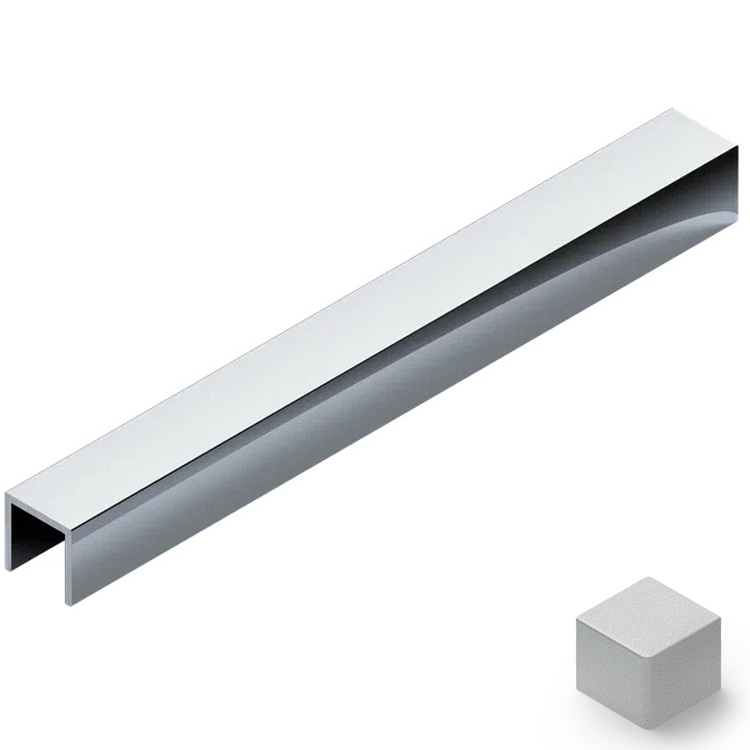 Профиль П-образный алюминий 15x10 мм Neexy PV84-41 (муар белый), 2.7 м.