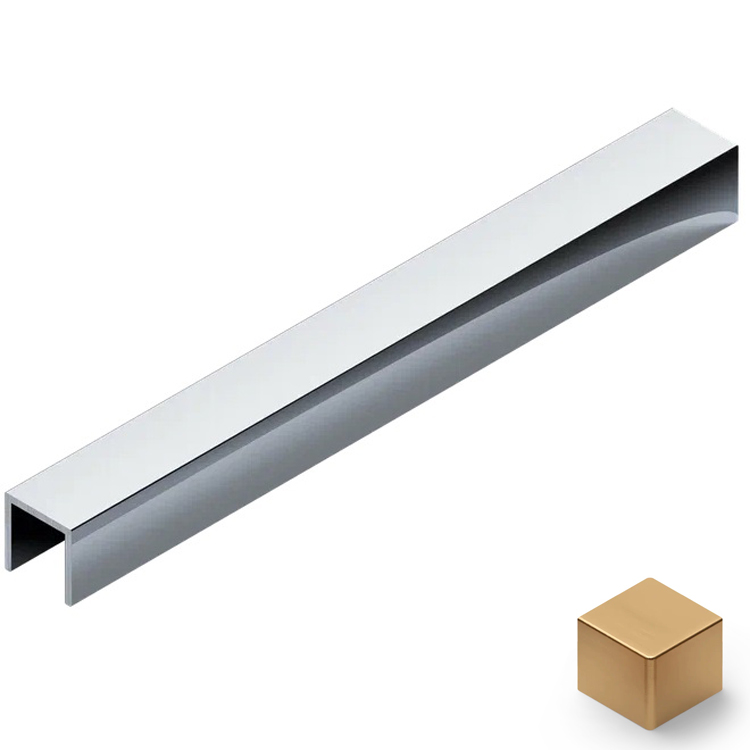 Профиль П-образный алюминий 6x10 мм Neexy PV85-04 (золото матовое), 2.7 м.