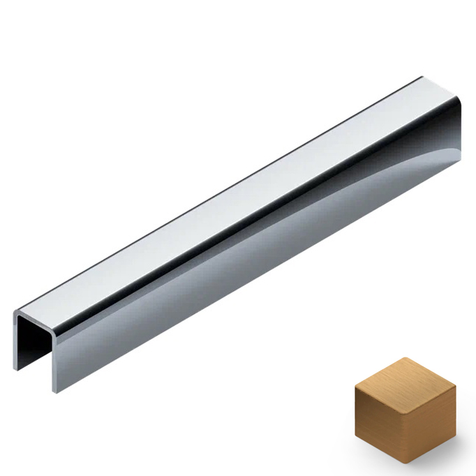 Профиль П-образный нерж. сталь 10x10 мм Neexy PVS97-04 (нерж. сталь золото браш), 2.7 м.