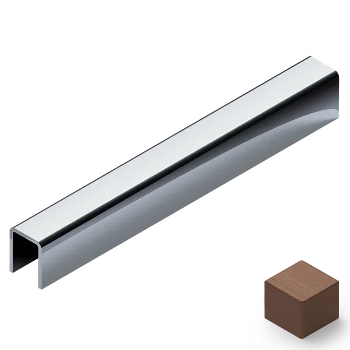 Профиль П-образный нерж. сталь 10x10 мм Neexy PVS97-06 (нерж. сталь антик браш), 2.7 м. 