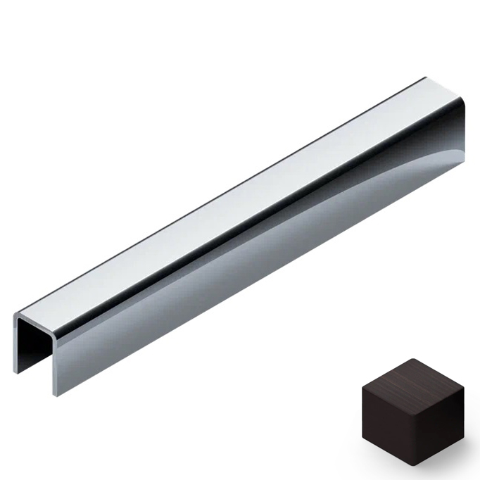 Профиль П-образный нерж. сталь 10x10 мм Neexy PVS97-09 (нерж. сталь антик бронза), 2.7 м.