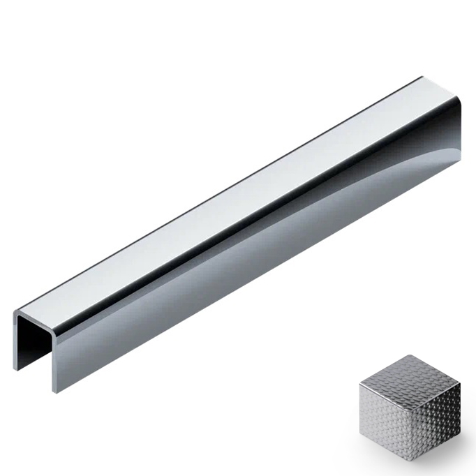 Профиль П-образный нерж. сталь 5x10 мм Neexy PVS95-12 (нерж. сталь тисненый серый), 2.7 м.